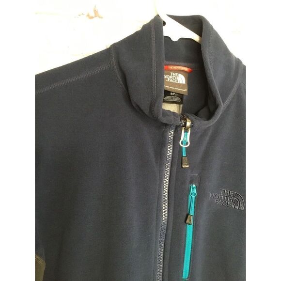 The North Face Fleece Jacket Full Zip Mens Small Size SP Blue /Navy Blue - Picture 6 of 14